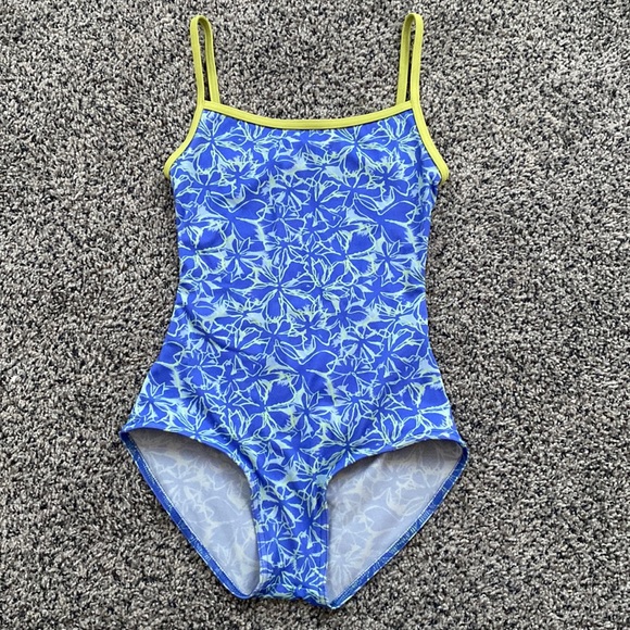 Yumiko Other - Yumiko Kiki Special Edition Summer Floral Collection in Blue with Green Trim XS